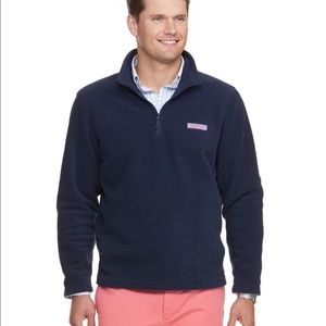 Vineyard Vines Men's Black Fleece 1/4 zip