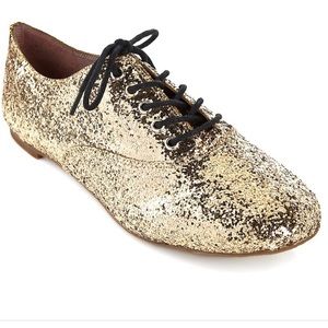 NWOB Gold Glitter Oxfords ✨
