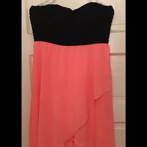 High Low Strapless Dress