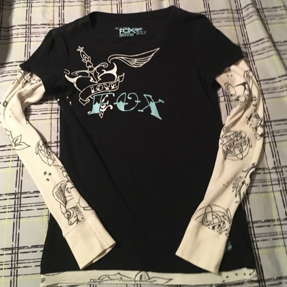 Fox shirt with tattoo sleeves. Size s