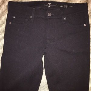 7 for all Mankind skinny black jeggings. Size 28.