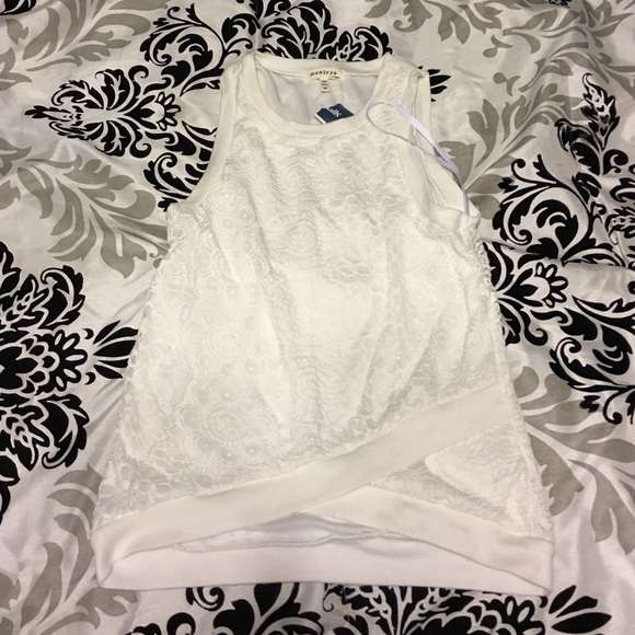 Cute lace tank top.