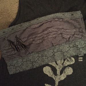 Bandeau lace bralette with side wires