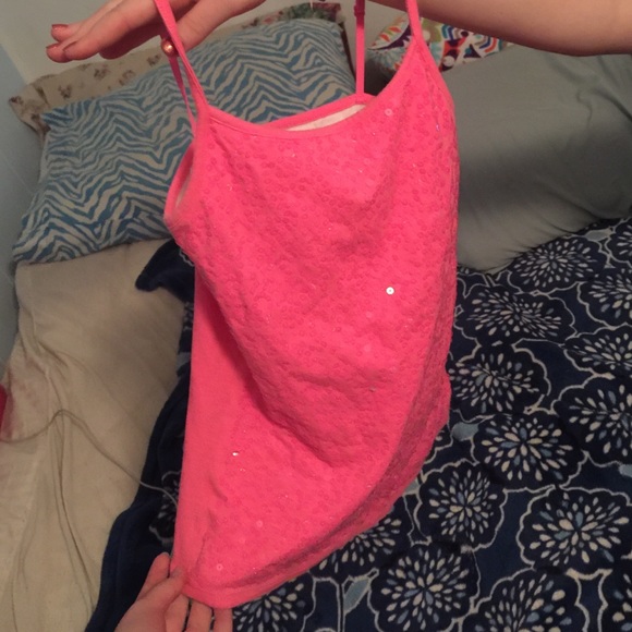 Pink Sequined Justice Tank - Picture 2 of 2