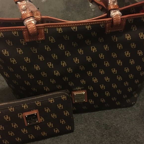 Dooney and Bourke bag with matching wallet.