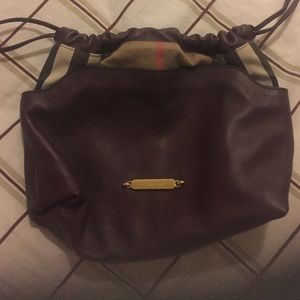 Burberry "little crush" wine side bag.