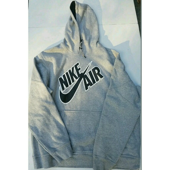 Nike Air Swoosh Gray Hoodie Sweatshirt Mens XXL