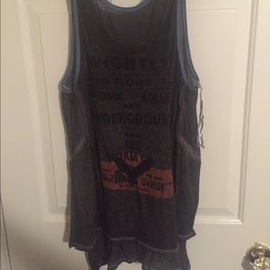 Free people high low graphic tank