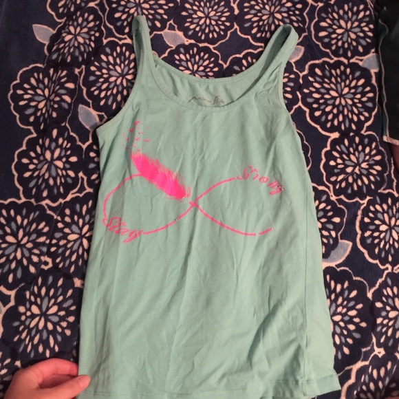 Blue "Stay Strong" Tank w/ Infinity symbol - Picture 1 of 2