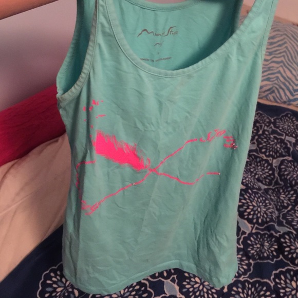 Blue "Stay Strong" Tank w/ Infinity symbol - Picture 2 of 2