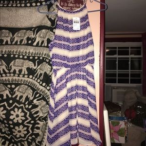 Striped, flower dress