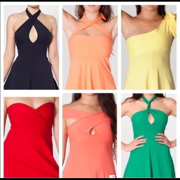 American Apparel convertible green cotton dress!