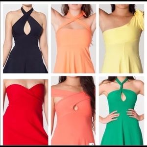 American Apparel convertible green cotton dress!