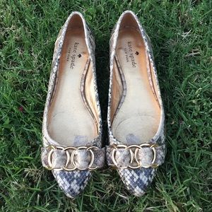 Kate Spade Snake Skin Flats