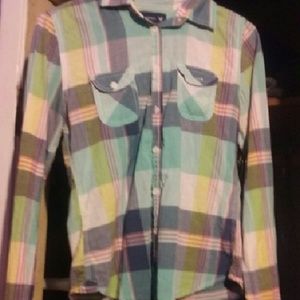 Long sleeve button down shirt .