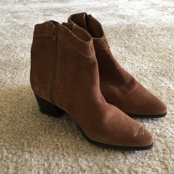 Topshop suede booties 8.5