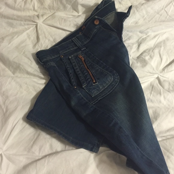 7 for all mankind Jean mid length skirt - Picture 2 of 4