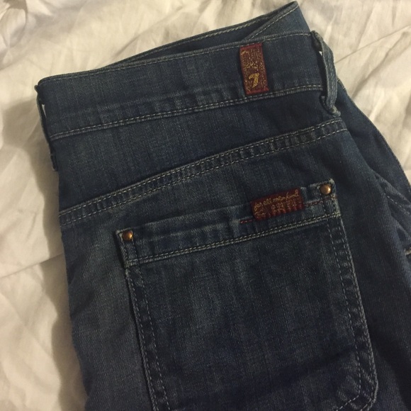 7 for all mankind Jean mid length skirt - Picture 3 of 4