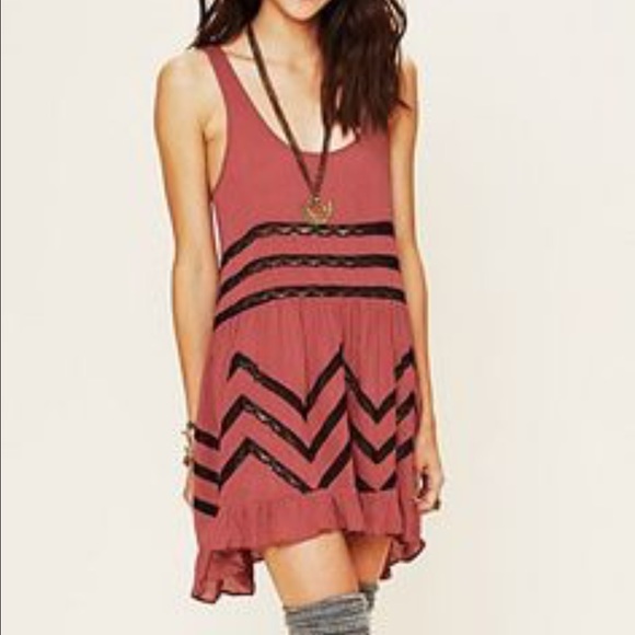 NWOT Free People Voile And Lace Slip