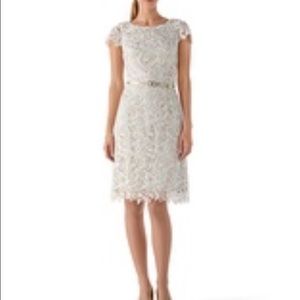 White House Black Market Ecru Guipure Lace Dress