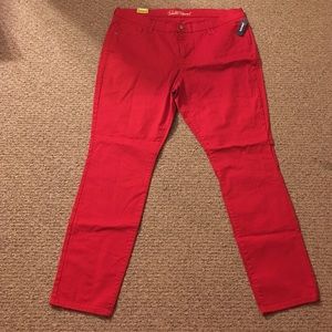 Brand new red jeans