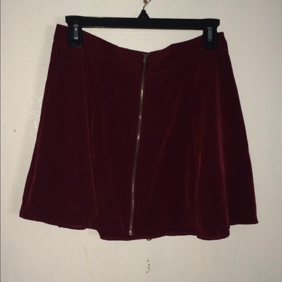 Burgundy or blue skirt