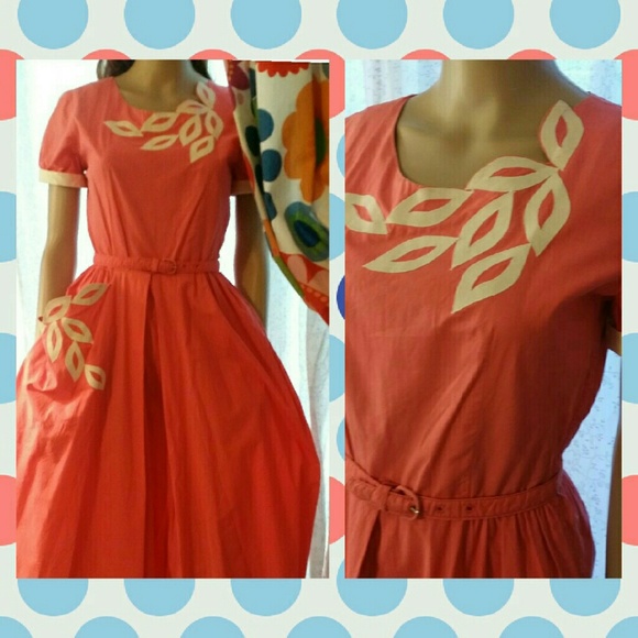 Vintage Coral Adorable Dress