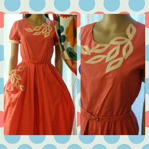 Vintage Coral Adorable Dress