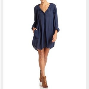 BCBG Navy Blue Jones Tunic Dress XXS/XS