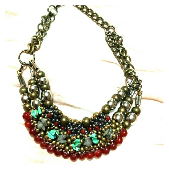 ANTHROPOLOGIE - Pan Hiran Mixed Metal Necklace