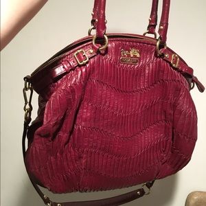 Madison gathered leather Sophia satchel