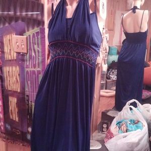 Navy blue high love summer dress