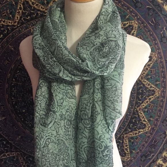 Floral Print Scarf - Mint