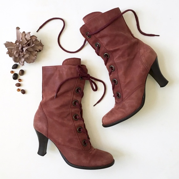 Bronx Shoes - Bronx Soft Leather Lace Up Granny Boots❤️