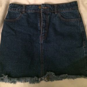 High Waisted Jean Skirt