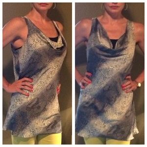 Cowl neck sleevless blouse size Large