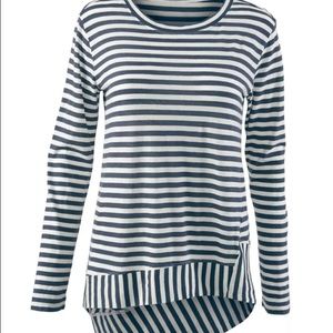 Cabi nautical navy Bengal stripe Tee size large