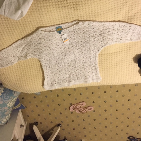 C&C White crochet sweater
