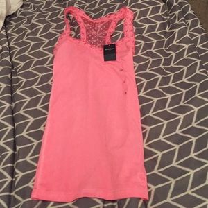 Abercrombie bright orange/pink tank top