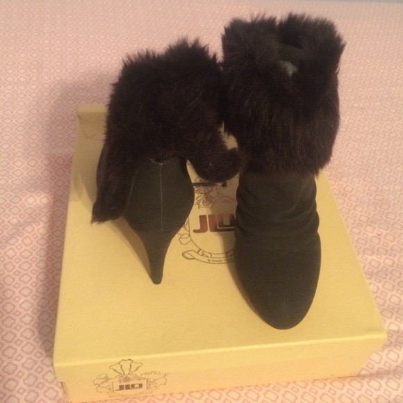 Fur ankle boots