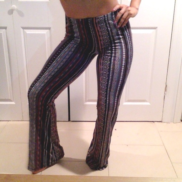 tribal bell bottom pants