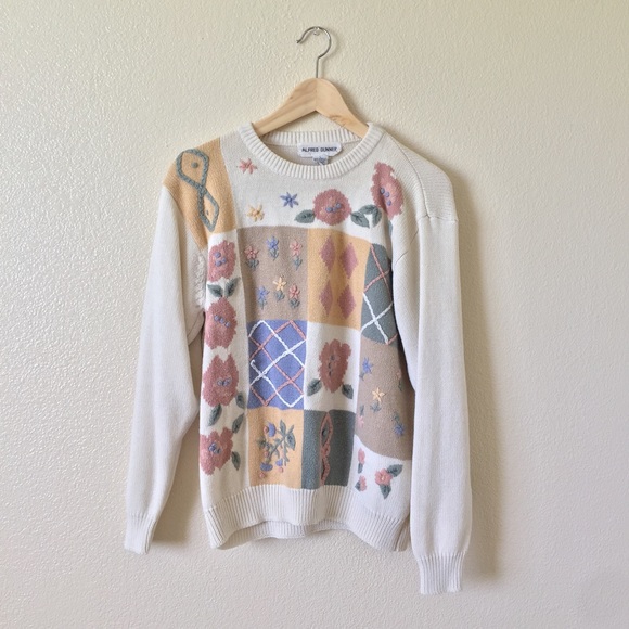 Pastel Patterned Vintage Sweater