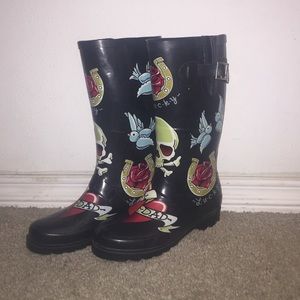 Chooka Vintage Tattoo Rain Boots