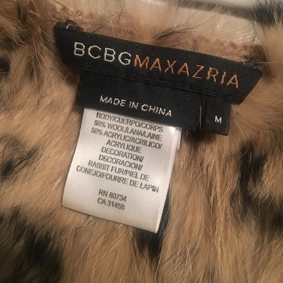 Leopard Rabbit Fur Vest - Picture 3 of 5