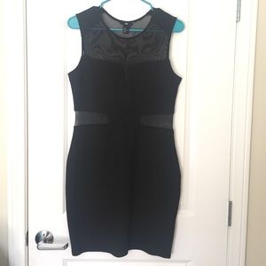 Size M 'H&M' Black Cocktail Illusion Mini Dress