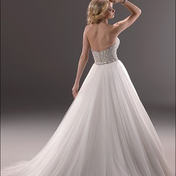 Maggie Sottero Esme Wedding Dress Size 4 Ball Gown - Picture 3 of 4