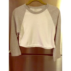 American Apparel Cropped Baseball Tee