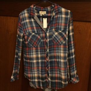 NWT Cloth & Stone Plaid "Breckenridge Buttondown"