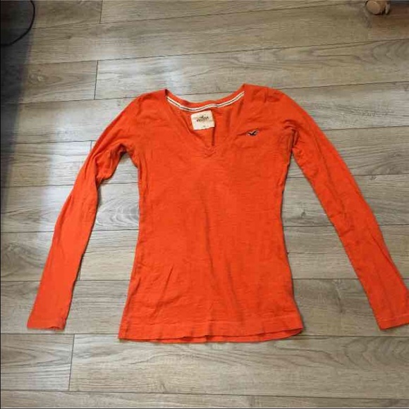 Orange long sleeve shirt