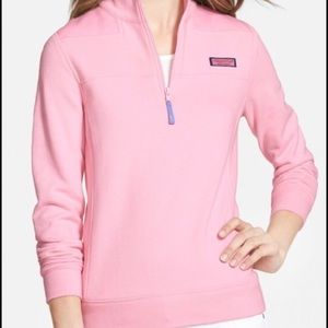 Vineyard Vine pink half zip shep shirt